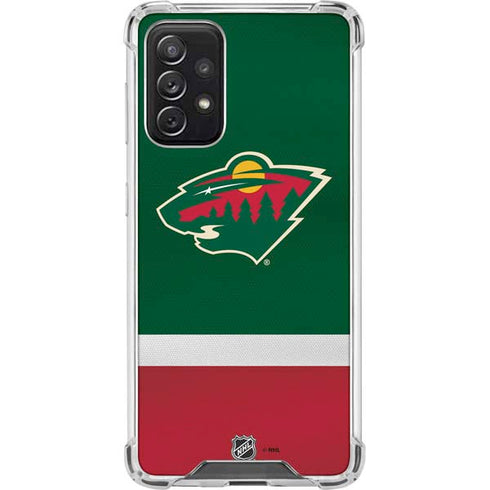 NHL Minnesota Wild Jersey Galaxy A72 5G Clear Case